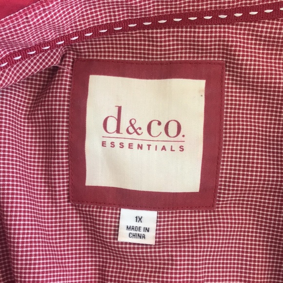 D&Co. Essentials Button-down Shirt NWOT 1X - Picture 7 of 9